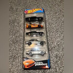 Hot Wheels Cars, Fast & Furious 5-Pack Of 1:64 Scale Toy Cars